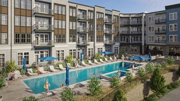 A large swimming pool